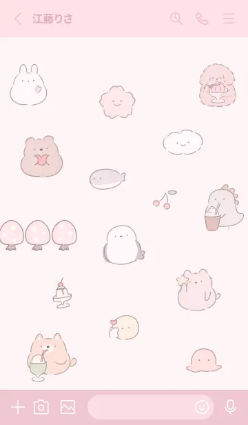 [LINE着せ替え] pink loose friends10_1の画像2