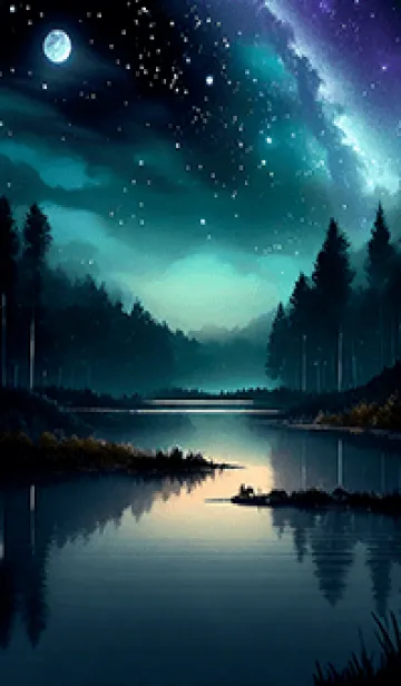 [LINE着せ替え] 綺麗な星空の夜景着せかえ#139の画像1