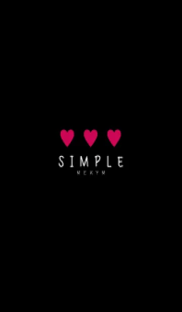 [LINE着せ替え] SIMPLE HEART - BLACK 9の画像1