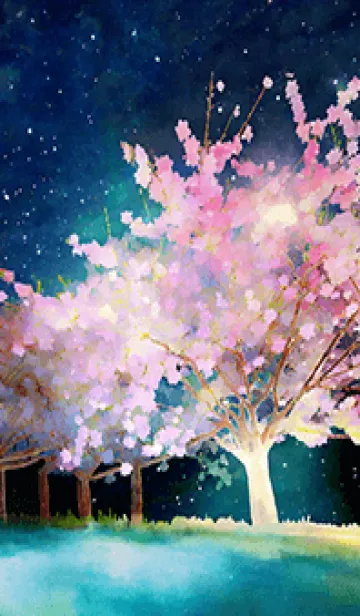 美しい夜桜の着せかえ#54の着せ替えメイン画像
