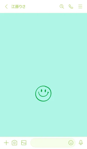 [LINE着せ替え] シンプル ミニ スマイル 128の画像2