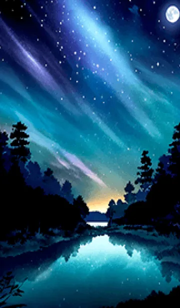 [LINE着せ替え] 綺麗な星空の夜景着せかえ#145の画像1