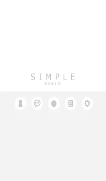 [LINE着せ替え] SIMPLE-ICON WHITE 19の画像1