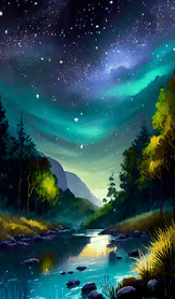 [LINE着せ替え] 綺麗な星空の夜景着せかえ#143の画像1