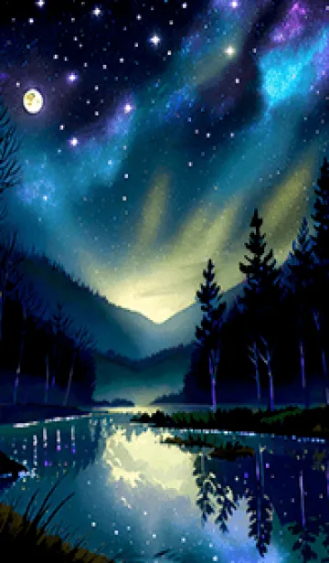 [LINE着せ替え] 綺麗な星空の夜景着せかえ#151の画像1