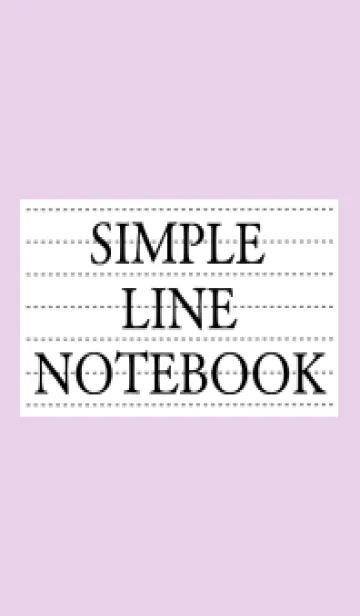 [LINE着せ替え] シンプル点線ノート/ライトパープルの画像1