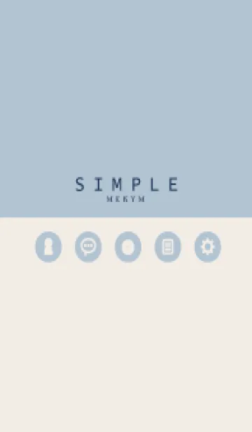 [LINE着せ替え] SIMPLE-ICON BLUE 19の画像1