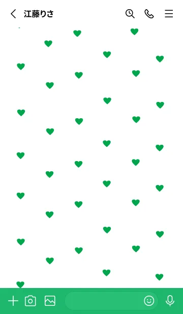 [LINE着せ替え] pattern_heart greenの画像2