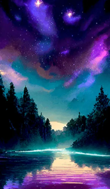 [LINE着せ替え] 綺麗な星空の夜景着せかえ#161の画像1