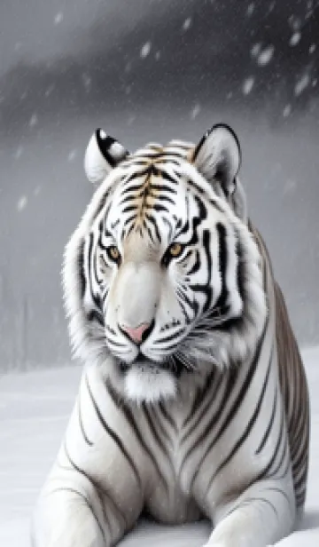 [LINE着せ替え] 虎，雪地の主 gKPLの画像1