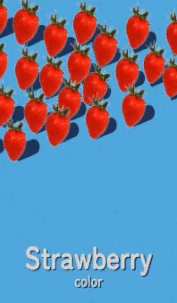 [LINE着せ替え] 苺のきせかえ（水色）の画像1