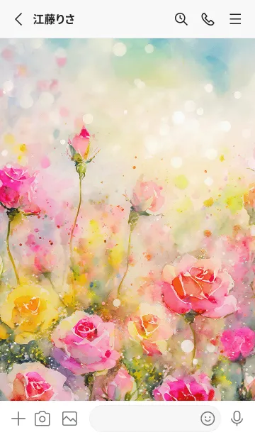 [LINE着せ替え] 薔薇(バラ)の花の着せかえ(R3096)の画像2