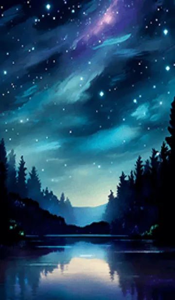[LINE着せ替え] 綺麗な星空の夜景着せかえ#169の画像1