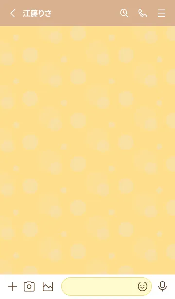 [LINE着せ替え] light brown & yellow 水玉の画像2