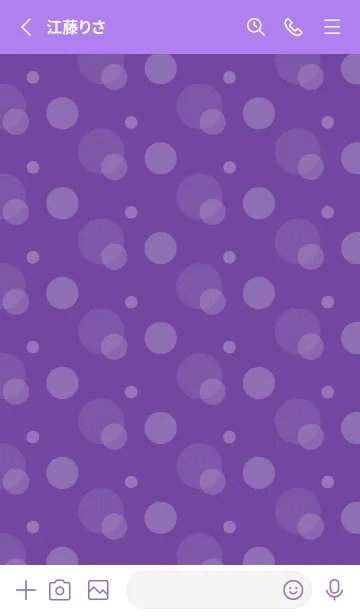 [LINE着せ替え] purple 水玉の画像2