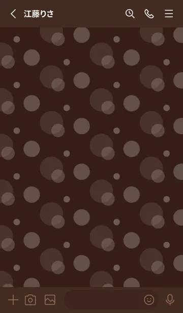 [LINE着せ替え] brown 水玉の画像2