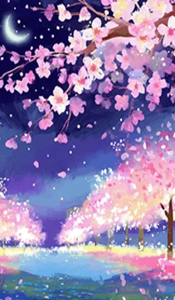 美しい夜桜の着せかえ#79の着せ替えメイン画像