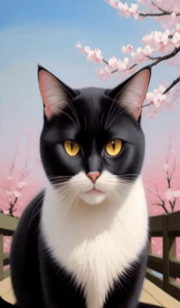 [LINE着せ替え] 浮世絵の桜猫 rNAiの画像1