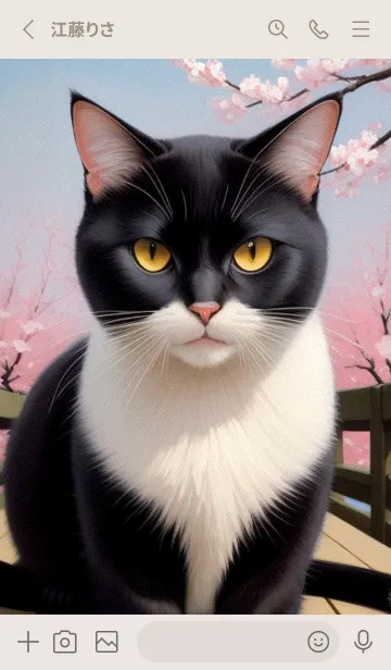 [LINE着せ替え] 浮世絵の桜猫 rNAiの画像2