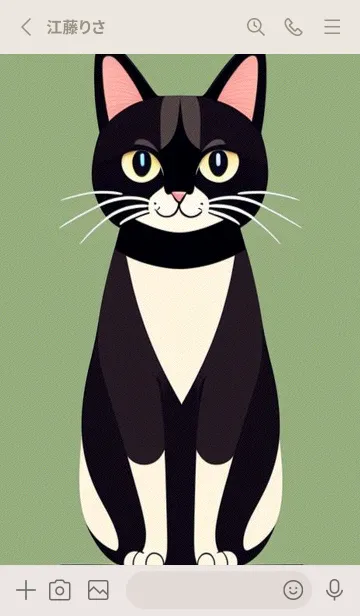 [LINE着せ替え] 浮世絵の桜猫 Ai8cの画像2