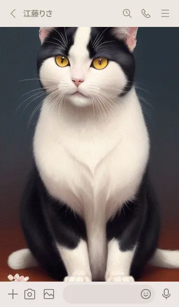 [LINE着せ替え] 浮世絵の桜猫 MMy4の画像2