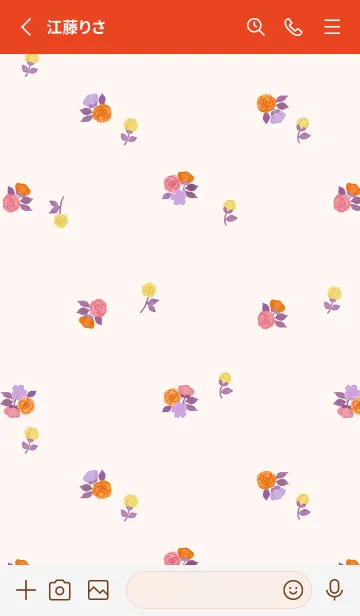 [LINE着せ替え] Retro Flower purpleの画像2