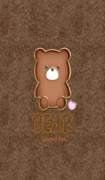 [LINE着せ替え] Bear Enameled Pin & Fur 11の画像1