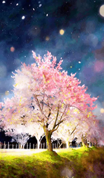 [LINE着せ替え] 美しい夜桜の着せかえ#82の画像1