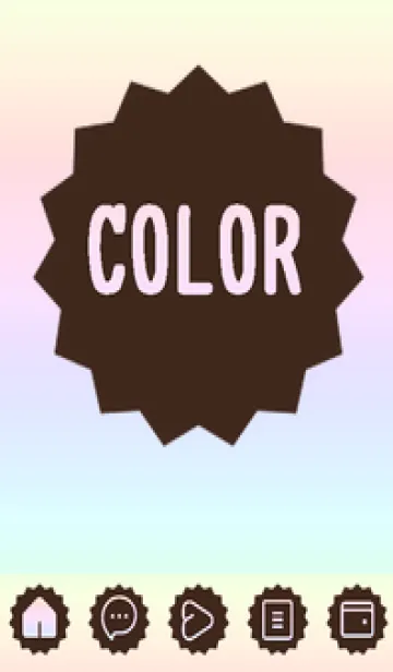 [LINE着せ替え] brown color rainbow M06の画像1