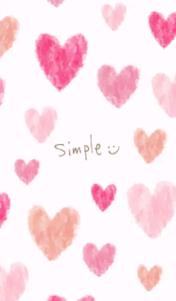 [LINE着せ替え] 水彩ハート たくさん23の画像1