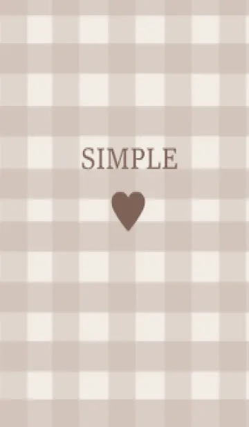 [LINE着せ替え] SIMPLE HEART :check mochaの画像1