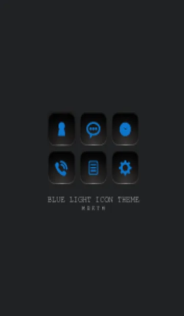 [LINE着せ替え] BLACK - BLUE LIGHT ICON THEME SWITCH 6の画像1