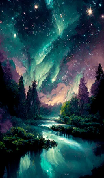 [LINE着せ替え] 綺麗な星空の夜景着せかえ#186の画像1