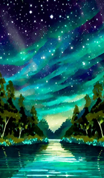 [LINE着せ替え] 綺麗な星空の夜景着せかえ#189の画像1