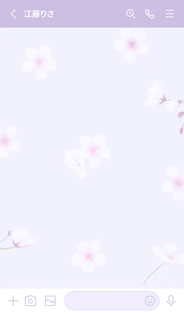 [LINE着せ替え] パープルとサクラ01_1の画像2