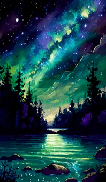 [LINE着せ替え] 綺麗な星空の夜景着せかえ#191の画像1