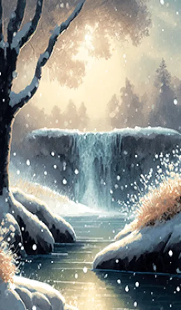 [LINE着せ替え] 優美な冬の風景の着せかえ(Winter-3012)の画像1