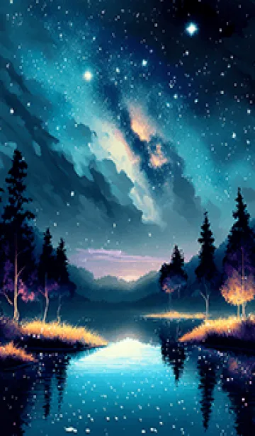 [LINE着せ替え] 綺麗な星空の夜景着せかえ#192の画像1