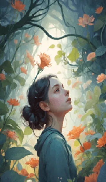 [LINE着せ替え] エルフの少女 花 MPY0の画像1