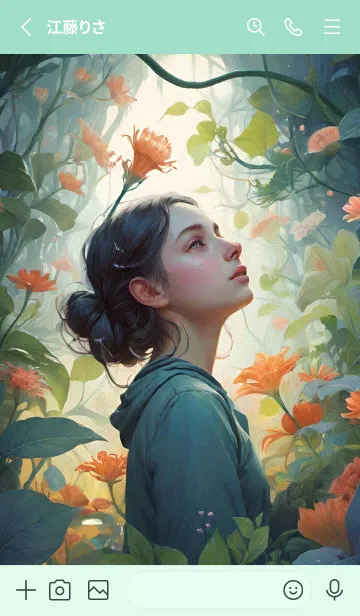 [LINE着せ替え] エルフの少女 花 MPY0の画像2