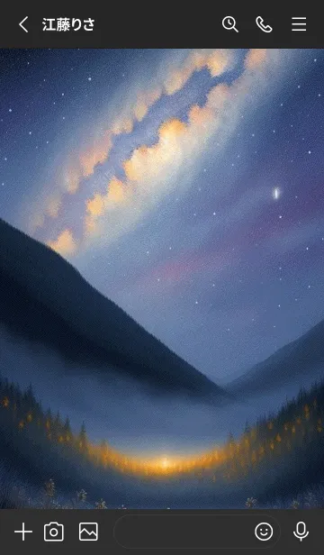 [LINE着せ替え] 山中露营 夜晚 UXpaの画像2