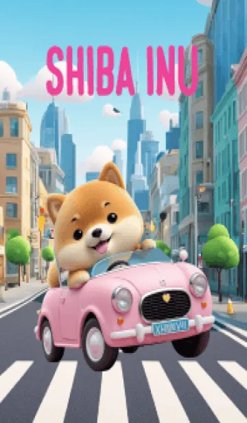 [LINE着せ替え] Cute Shiba Inu in City Theme (JP)の画像1