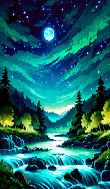 [LINE着せ替え] 綺麗な星空の夜景着せかえ#197の画像1