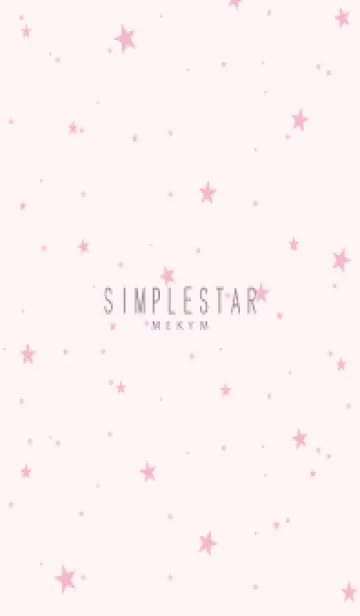 [LINE着せ替え] SIMPLE STAR-PINK WHITE- 3の画像1