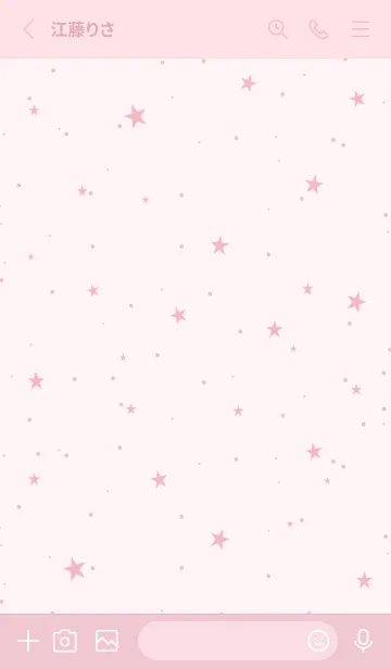 [LINE着せ替え] SIMPLE STAR-PINK WHITE- 3の画像2