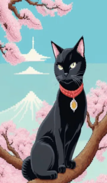 浮世絵の桜猫 UKpcの着せ替えメイン画像