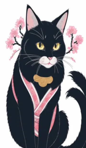 [LINE着せ替え] 浮世絵の桜猫 uGPXの画像1