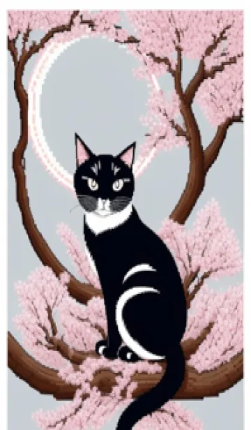 [LINE着せ替え] 浮世絵の桜猫 lmclの画像1