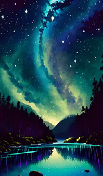 [LINE着せ替え] 綺麗な星空の夜景着せかえ#209の画像1