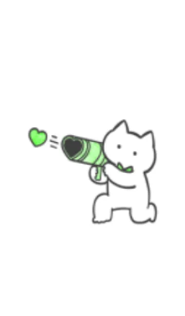 [LINE着せ替え] 緑推しねこの画像1